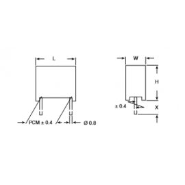 Condensador DIP 0.1uF 250V 20%