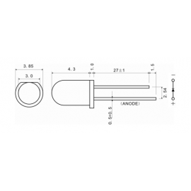 LED DIP VERDE 3mm