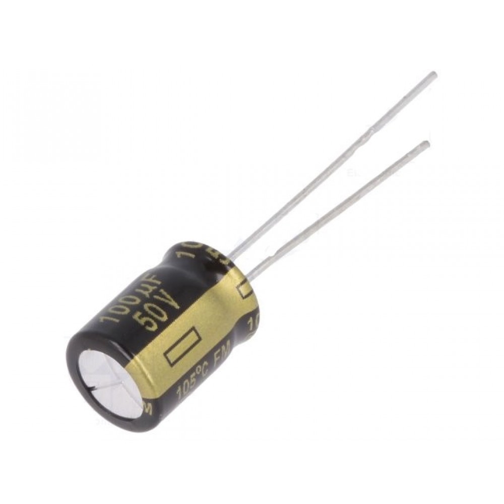 Condensador DIP 100uF 50VDC 20%