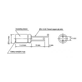 Condensador DIP 47uF 35VDC 20%