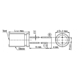 Condensador DIP 2200uF 35VDC 20%