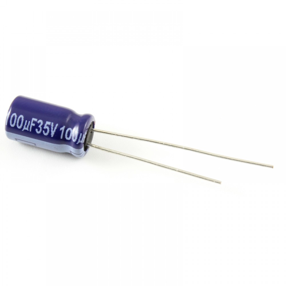 Condensador DIP 100uF 35VDC 20%