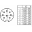 Conector M16 fêmea 8 pinos 