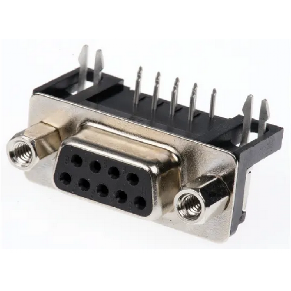 Conector D-SUB 9 pinos Fêmea 90º