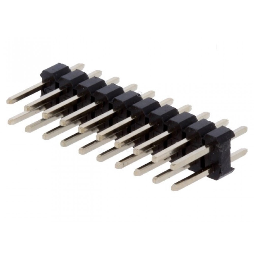 Pin Header 2x10 2.54mm 180º 