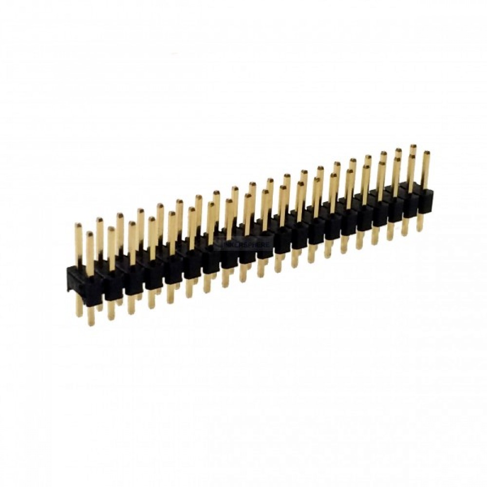 Pin Header 2x20 2.54mm 180º