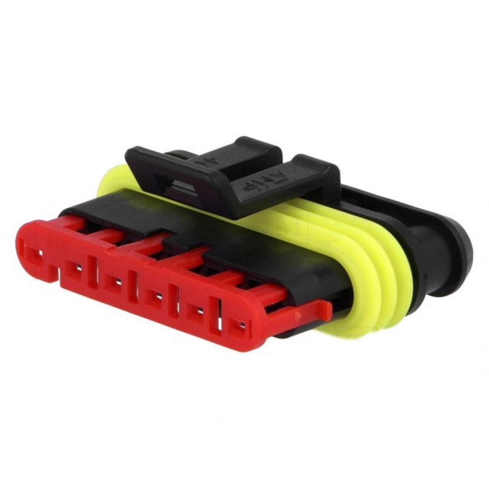 Ficha AMP Superseal 1x6 180º 24VDC fêmea