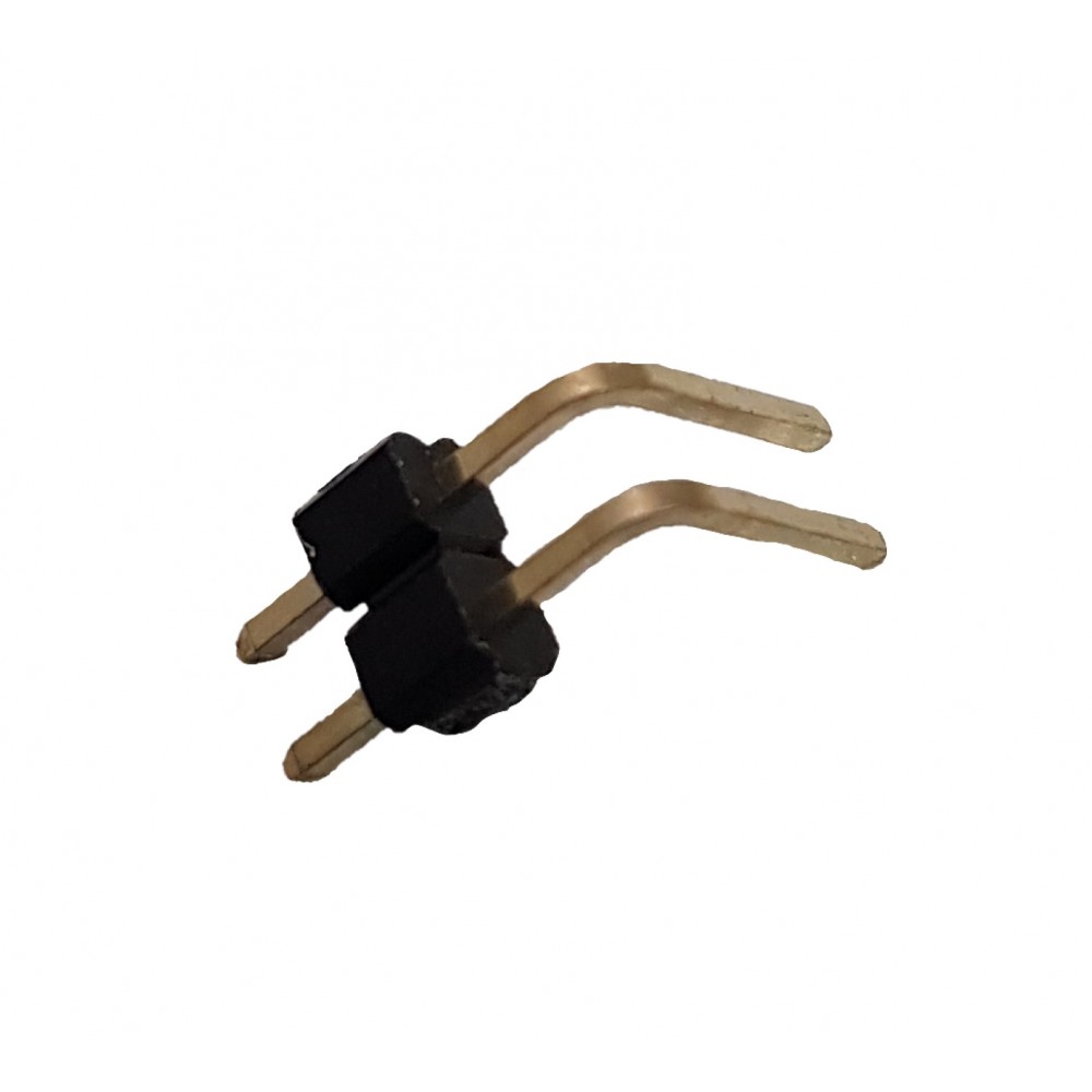Pin Header 1x2 pinos 2.54mm 90º