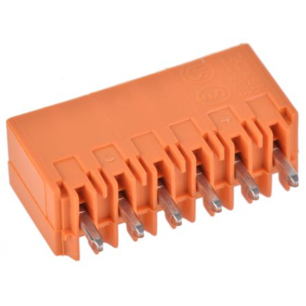 Bloco terminal 1x6 3.5mm 180º