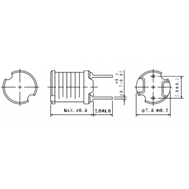 Indutor DIP 1mH 470A 1.915mOhms