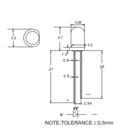 LED DIP BRANCO 5mm
