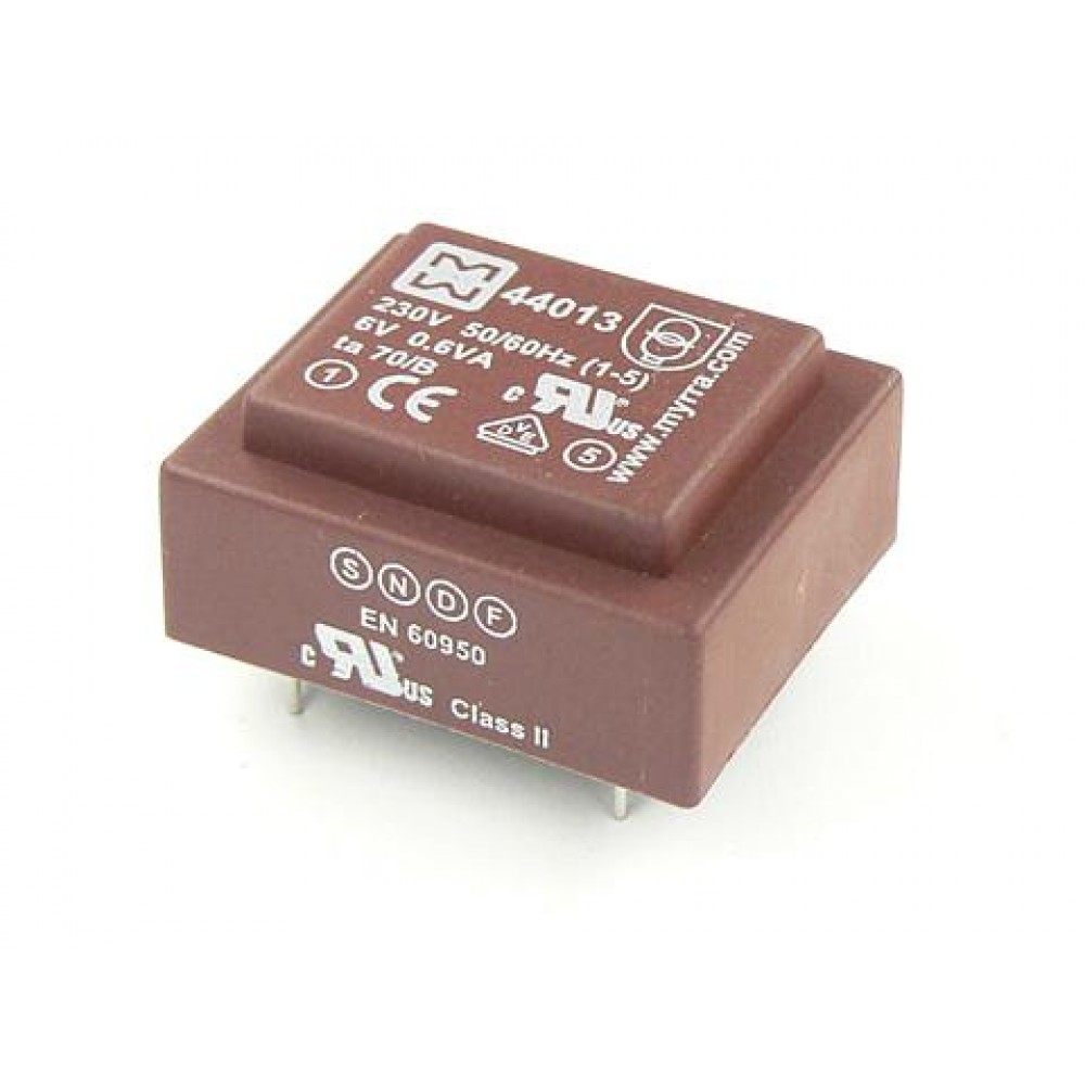 Transformador  0,6VA 230VAC 6V 100mA