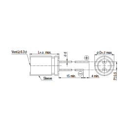 Condensador DIP 47uF 16VDC 20%