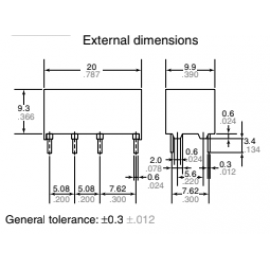 Relé DIP 12VDC 16.7mA