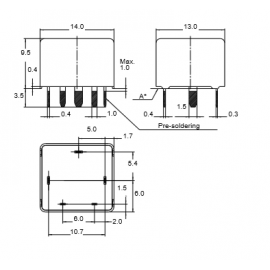Relé DIP 12VDC 20A
